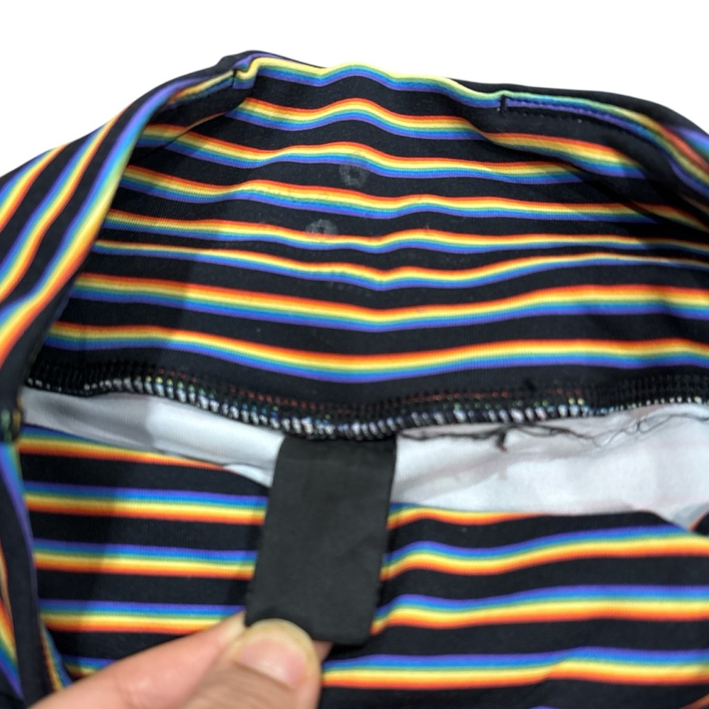 Spiritual Gangster Essential Rainbow Striped High-Waisted Sculpt Leggings XS ** - Picture 5 of 9